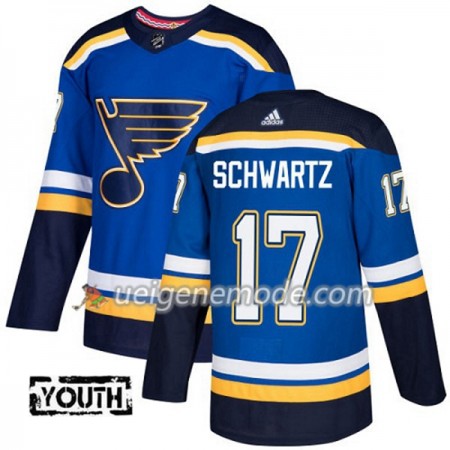 Kinder Eishockey St. Louis Blues Trikot Jaden Schwartz 17 Adidas 2017-2018 Blau Authentic